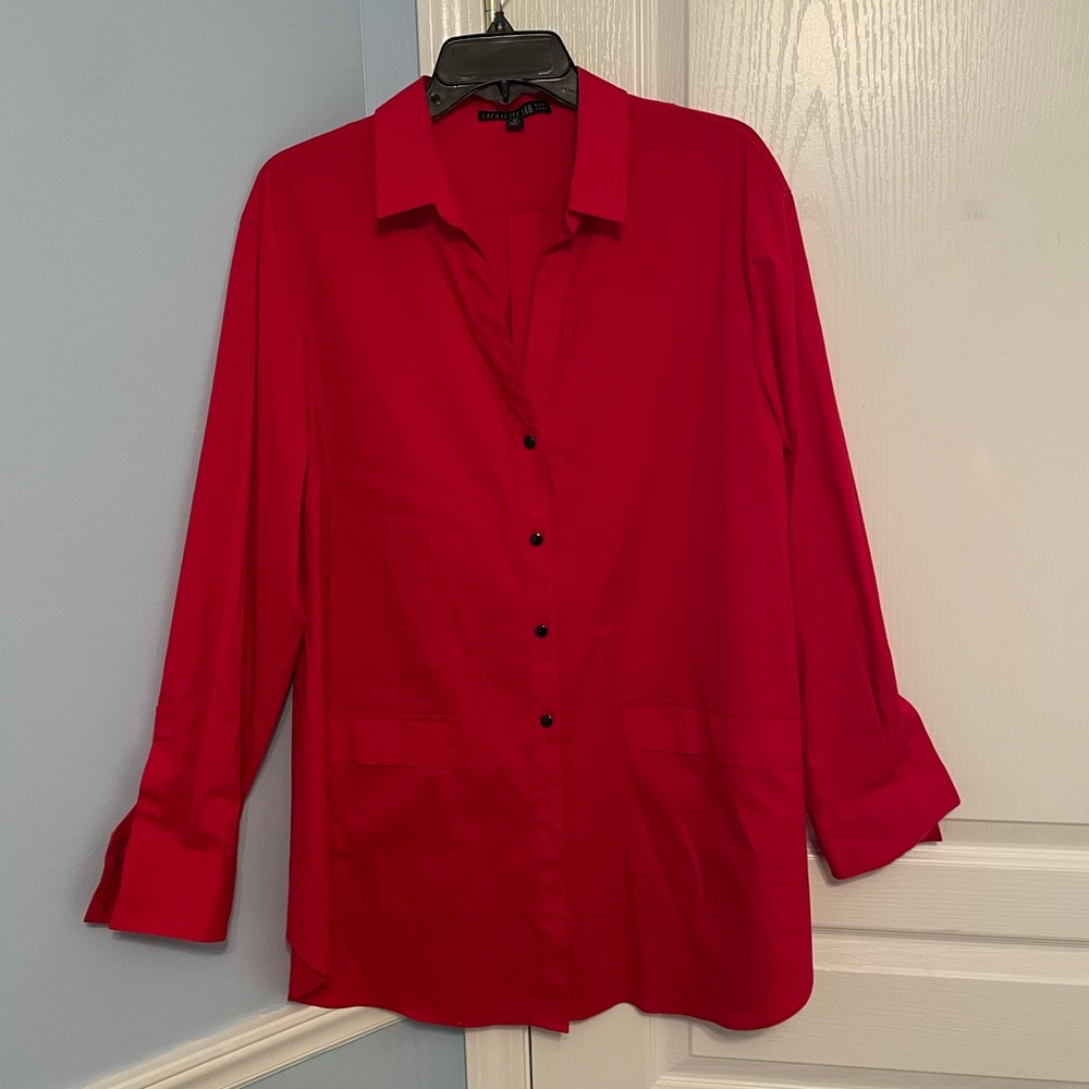 Lafayette 148 New York Michelle Long Sleeve Top - Picture 2 of 13